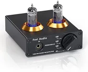 Fosi Audio Box X2 Phono Preamp for Turntable MM Record Player Preamplifier with Gain Gear Stereo Tube Pre Amp Hi-Fi Mini Vacuum Pre-amplifier for Record Player with DC 12V Power Supply