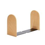 Pandapark Wood Bookends,Non-Skid Bookend for Shelves,Heavy Duty Bookends,Book Stand for Books/CDs,1 Pair