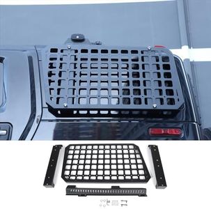 Rear Window Molle Panel for Hummer H2 2003-2009 Accessories, Modular Storage Panel Rear Trunk Window Storage Panel, Trunk Side Window Shelf Debris Rack Bracket, Exterior Luggage Storage Carrie (Left)