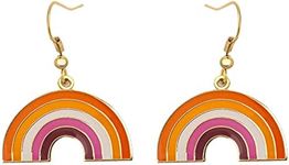 XingHui Sun Set Rainbow Shape Dangle Earrings Gay And Lesbian LGBT Pride Gifts Rainbow Jewelry, Iron, No Gemstone