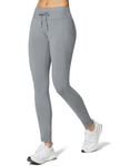 BALEAF Women's Fleece Lined Leggings Water Resistant High Waisted Thermal Warm Winter Tights Ski Hiking Pants with Pockets Grey L