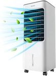 Evaporative Air Cooler with Air Humidifying & Fan Function, 3 Speed Levels with Oscillation, 5 Litre Water Tank - White
