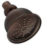 Danze D460024BR Eterno Single Function Showerhead, 2.5 GPM, 4-Inch, Tumbled Bronze