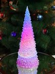 MOMENTS IN TIME 12.5" H Acrylic LED Color Changing Lighted Christmas Tabletop Tree Décor (Battery Operated, Not Included)