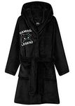 CityComfort Boys Dressing Gown, Gaming Fleece Dressing Gown For Kids 7-14 Years (Black, 7_years)