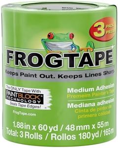 FrogTape Multi-Surface Painter's Masking Tape, 48 mm x 55 Meter, Green, 3 Rolls