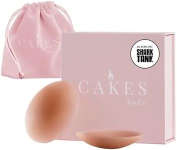 CAKES Body® grippy (Non-Adhesive) Circle Nipple Covers for Women - Silicone Nipple Covers with Travel Pouch - Reusable Design for Sports Bras, Swimear & Bralettes - Caramel, OG Size (B-DD)