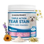 Tear Stain Remover for Dogs Eyes - Dog Tear Stain Remover Supplement for Eye Health & White Fur Care, Lutein, Vitamin, Probiotic Blend, Chicken Flavor, 100g