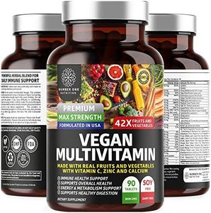 N1N Premium Plant Based Multivitamin [42 Powerful Ingredients] Men & Women Daily Multivitamins with Raw Veggies and Fruits, Probiotics, Alfalfa, Echinacea, Spirulina and Digestive Enzymes, 90 Tablets