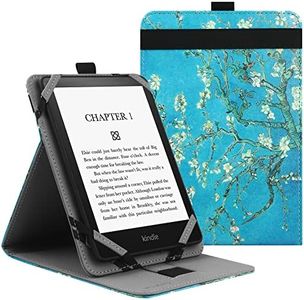 VOVIPO Funda protectora universal para kindle Paperwhite/colorsoft Kobo eReaders de 6"-6.8-7", Funda folio compatible con Kindle/Kobo/Tolino/Pocketook/Sony 6-6.8-7 pulgadas ebook reader-Apricot Flower