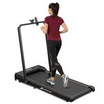 Durafit91™ Compact 3HP Peak BLDC Motor Treadmill with Mobile Stand & Remote Control | 120 kg User Capacity | 10km/h Max Speed | LED Display with Foldable Under-Desk Design | Home Use