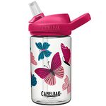 CAMELBAK Eddy+ Kids Bottle - Butterfly, 400ml / Safe to Drink BPA Free Reusable Straw Sip Cup Boy Girl Infant Junior Children Child Water Juice Flask Eco Environmentally Friendly Plant Based Plastic