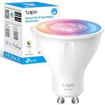 Tapo Smart GU10 Led Bulbs, Wi-Fi Multicolour LED Spotlight Bulbs, Dimmable,White Tunable,RGB, Remote Control,Energy Saving, Works with Alexa & Google Home, No hub required (Tapo L630) [Energy Class E]