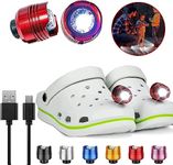 vibebli Rechargeable Headlights for Croc 2pcs, Flashlights Attachment for Croc, Charms Accessories Headlights for Kids Adults Men Women, Clip on Clog Headlights for Crock Shoes