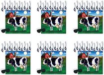 Beistle Pin The Tail On The Cow Games 6 Piece Farm Animal Party Favors, Birthday Supplies, Western Decor, 17.25" x 19", Multicolored