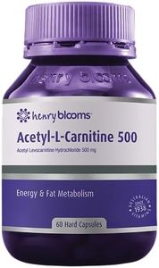 Henry Blooms 500mg Acetyl L-Carnitine Fat Metabolism 60 Vegetarian Capsules