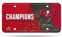 Rico Industries Inc. Tampa Bay Buccaneers 2020-2021 Super Bowl LV Champions Metal License Plate Cover