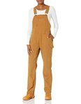 Dickies Women's Duck Double Front Bib Overalls, Rinsed Brown Duck, L UK