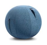 Vivora Luno Sitting Ball Chair for Office, Dorm, and Home, Lightweight Self-Standing Ergonomic Posture Activating Exercise Ball Solution with Handle & Cover, Classroom & Yoga