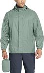 33,000ft Packable Rain Jacket Men's Lightweight Waterproof Rain Shell Jacket Raincoat with Hood for Golf Cycling Windbreaker