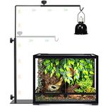 NEPTONION Reptile Domes Stand, Adjustable 16-27 Inch Heat Lamp Stand Fixture for Terrarium, Metal Basking Lamp Holder, Suitable for All Reptile Domes Lamp,L Size