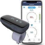 Bluetooth Oximeter, Wearable Oxygen Saturation Monitor, Blood Oxygen Saturation Monitor, Sleep Oxygen Monitor with Alarm forLow SpO2 Level and Heart Rate Overnight, Free APP Report, Rechargeable