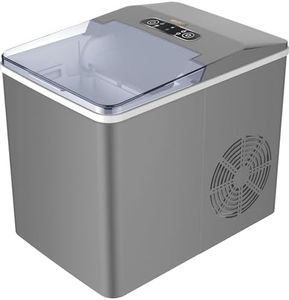 HYUNDAI – Máquina de hielo – ICE MAKER CUBE – Capacidad: 12 kg/24 h – Con depósito de agua de 1,8 L, gris