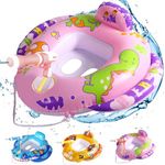 YOUYIKE Baby Buoy, Baby Swimming Ring Bring Water Gun, Pool Seat, Children Swimming Ring, Inflatable Float Swimming Trainer for Children 3-6 Years
