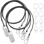 MEDca Hearing Aid Clips - Protective Holder with Anti Lost Lanyard Cord - Rope with Loops and Clip and Security Clip Ideal for Behind The Ear Hearing Aids and Personal Sound Amplifiers, (Pack of 2)