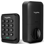 Keyless Entry Door Lock, HUGOLOG Electronic Keypad Deadbolt Lock, Auto-Lock, Easy to Install & Program, Battery Backup for Front Door, Garage Door, Back & Side Door, Bedroom Door, Black