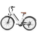 Jasion Electric Bike for Adults, Up to 45 KM/H, 1000W Peak Motor Ebike, Range Up to 88KM, 360WH Removable Battery, 26" E-Bike with 7 Speeds & Front Suspension for Commuting, Outdoor Leisure