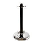 Funky Chalk Freestanding BLACK and Chrome Metal Pool and Snooker Cue Rack for up to 6 cues