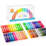 Tempera Paint Sticks, 40 Colors Solid Tempera Paint for Kids, Super Quick Drying, Works Great on Paper Wood Glass Ceramic Canvas