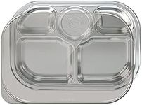 Grosmimi Stainless Baby Food Tray (5 Sections), Silver