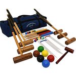 Big Game Hunters Longworth Croquet Set - 6 Player UPGRADED Full Sized Adult Croquet Set in a Canvas Carry Bag from