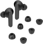 kwmobile Replacement Ear Tips Compatible with JBL Live Pro 2 TWS - Set of 6 - Memory Foam Eartips - Black