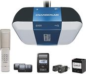 Chamberlain B1381T Smart Garage Door Opener- Battery Backup - Bright LED Lighting - myQ Smartphone Controlled - Ultra Quiet, Strong Belt Drive and MAX Lifting Power,1.25 HP, Wireless Keypad Incl, Blue