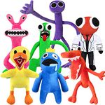 7 Pack Rainbow Friends Plush,Plush Toys Cartoon Stuffed Animals for Boy Girl Gift Thanksgiving Christmas Holiday Birthday Gift (7 Pack)