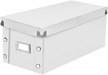 Snap-N-Store CD Storage Box - Pack of 1/2 - Durable Disc Holder with Lid to Store for Discs (1 Pack - DVD, White)