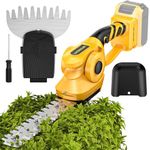 LIVOWALNY Hedge Trimmer Cordless for Dewalt 20v Battery (No Battery) - 2 in 1 Handheld Electric Hedge Trimmer, Grass Shears, Shrub Trimmer & Bush Trimmer Battery Powered for Backyard, Garden, House