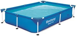 Bestway Steel Pro 87" x 59" x 17" Rectangular above Ground Outdoor Swimming Pool