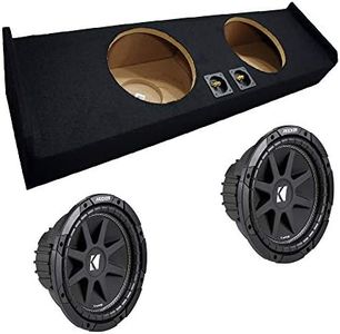 American Sound Connection FORD2X12-150-CREW-09 Compatible with Ford F150 09-12 Super Crew Cab Truck Dual 12" Sub Box, Kicker 43C124 Comp C12 Series 150W RMS SVC Sub