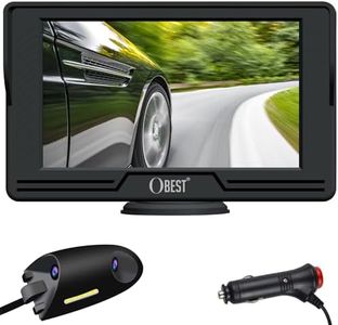 OBEST Telecamera Posteriore per Auto,1080P AHD Kit Retromarcia Auto 5" IPS Monitor,IP67 Impermeabile Visione Notturna 160 ° Grandangolare Vista Laterale Telecamera Retromarcia Auto per Camper 12-24V