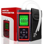 EHDIS Digital Manometer Gas Pressure Tester Digital Air Pressure Meter Differential Pressure Gauge HVAC Gas Pressure Tester