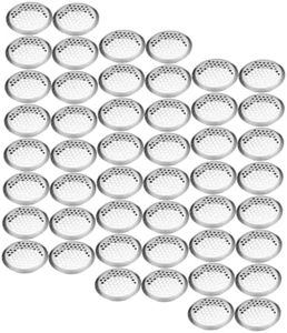 Holibanna 100Pcs Cabinet air Vent Hole Breathable Single Sided Round Cabinet Vent Cupboard Metal Round Stainless Steel Metal Furniture Vent Hole air Hole Furniture Closet mesh air Vent Mesh