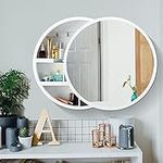 Luxsuite Round Mirror Cabinet Bathr