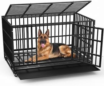 LEMBERI Heavy Duty Escape Proof Dog Crate 48/38 inch