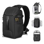 TARION Drone Camera Sling Backpack - Small Camera Bag DSLR Slingpack Messenger Bag Crossbody Camera Backpack with Waterproof Rain Cover for Hiking Travel Photography HX-S Black