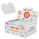 HEAT UP Adhesive Toe Warmers Heat Packs - Premium Quality Long Lasting Up to 7 Hours of Heated Toe Warmers-Safe and Natural Air Activated Odorless Warmers - Available in Packs of 20 pairs (40 units) or 40 pairs (80 units)