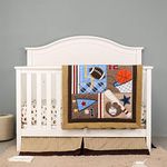 Brandream Sport Baby Crib Bedding Set for Boys - All-Star Time - Baseball, American Football, Rugby, Basketball, Hockey, Soccer - Tan, 10-Piece Nursery Set